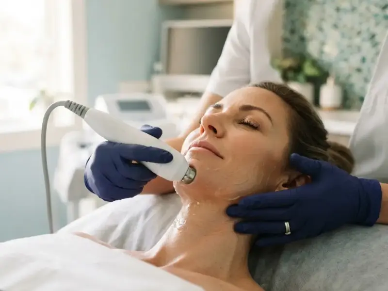 Forma skin firming being performed in the Arlington Heights treatment room