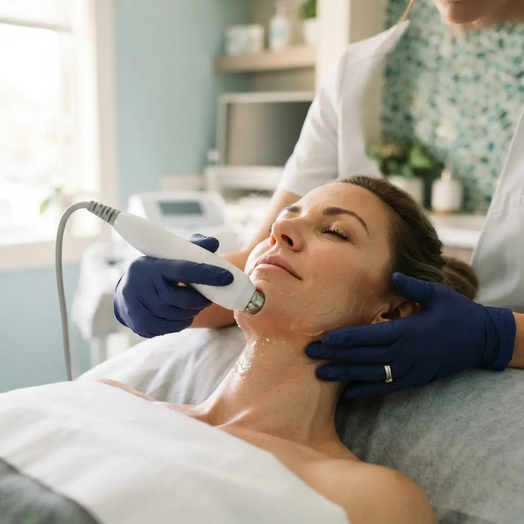 Forma skin firming being performed in the Arlington Heights treatment room