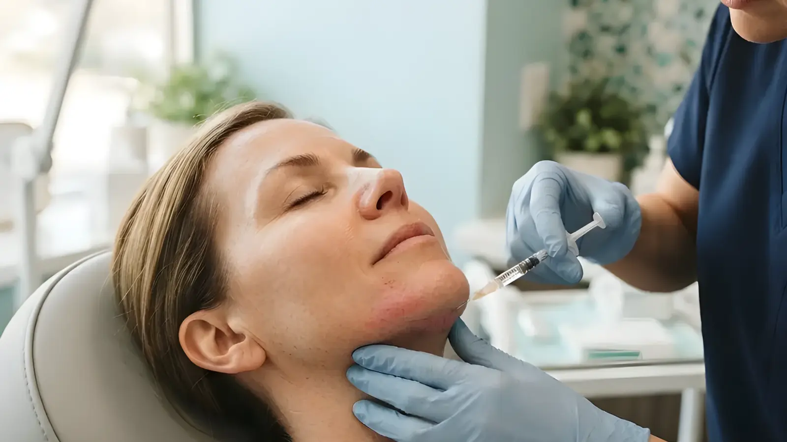 Kybella being performed in the Arlington Heights treatment room
