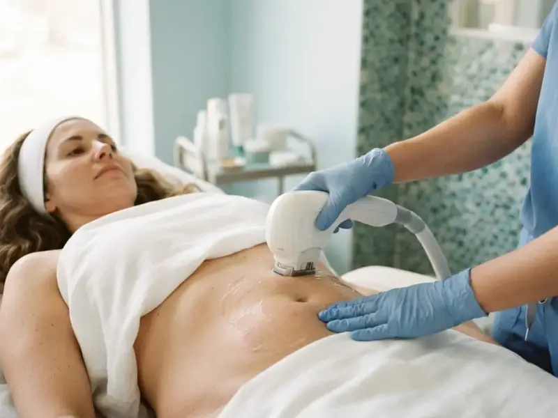 Morpheus8 Body being performed in the Arlington Heights treatment room